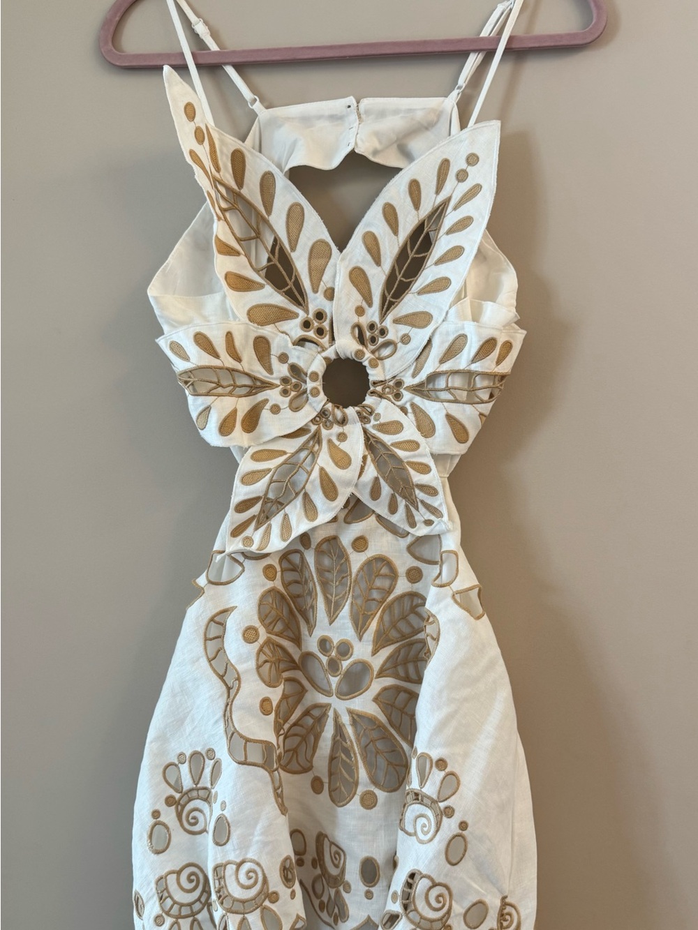 Farm Rio Off-White Flower Richelieu Midi Dress - Picture 10 of 16